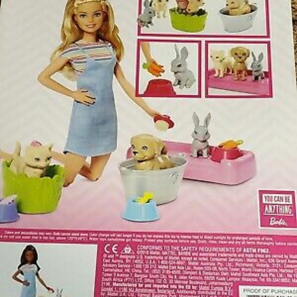 Barbie Play 'N' Wash Pets Doll and Playset~ Blonde - Picture 2 of 4